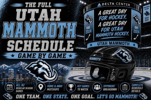Utah Mammoth Schedule with helmet