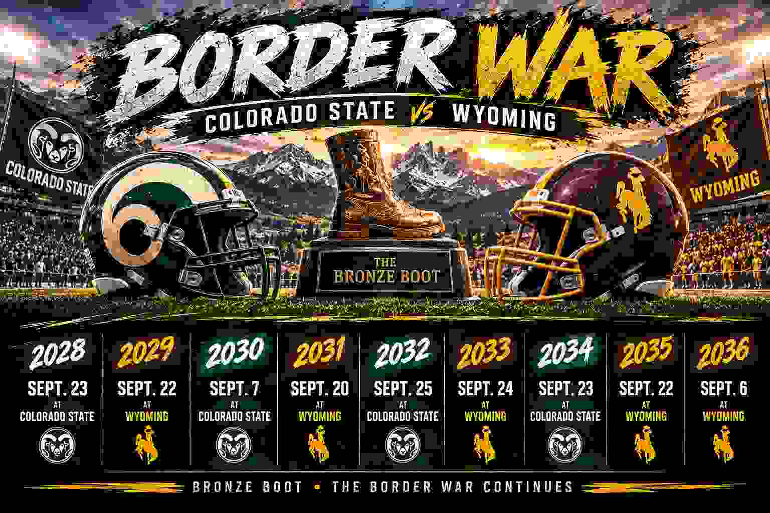 Border War Future Schedule: Colorado State vs Wyoming Dates and Venues Through 2035