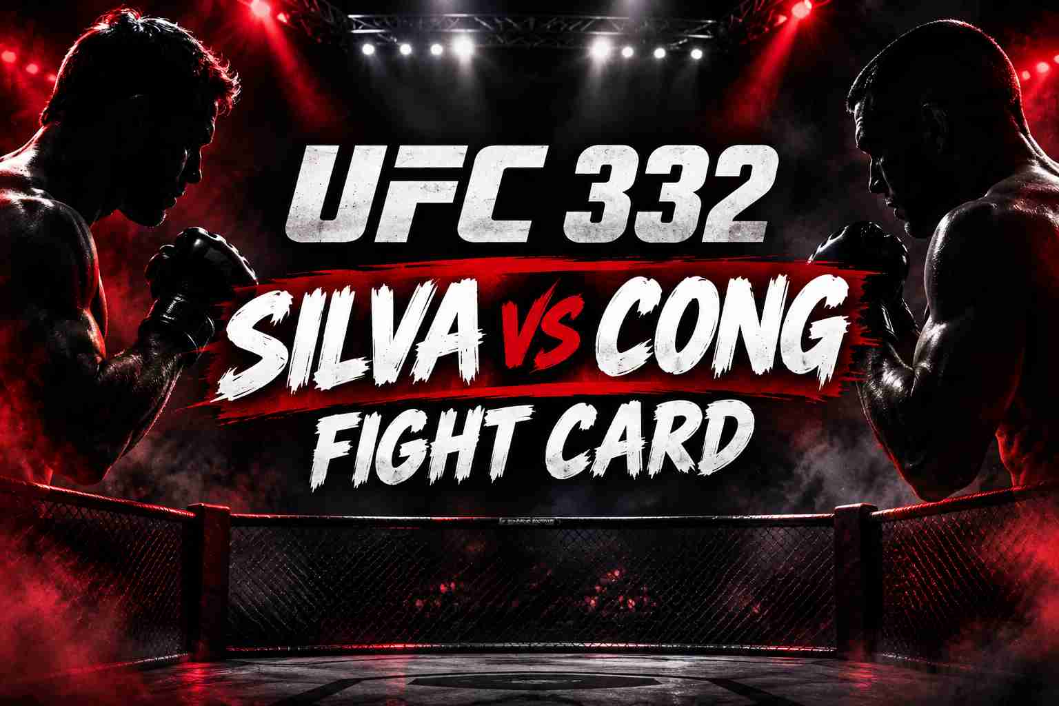 UFC 332 Silva vs Cong Fight Card, Date, Start Times, Location and How to Watch